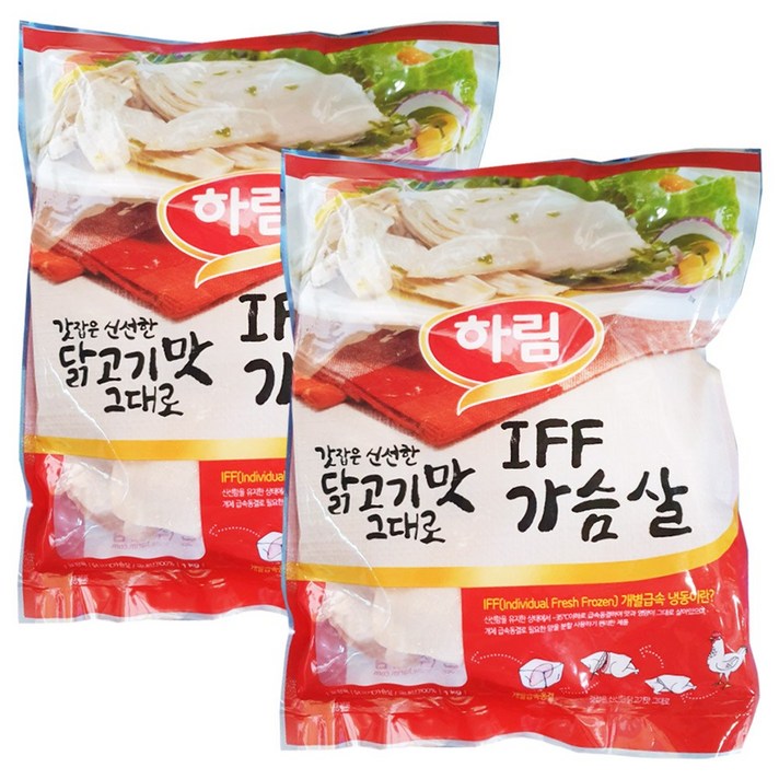 [퀴클리몰] 하림 IFF 가슴살 1kg x 2개, 1개