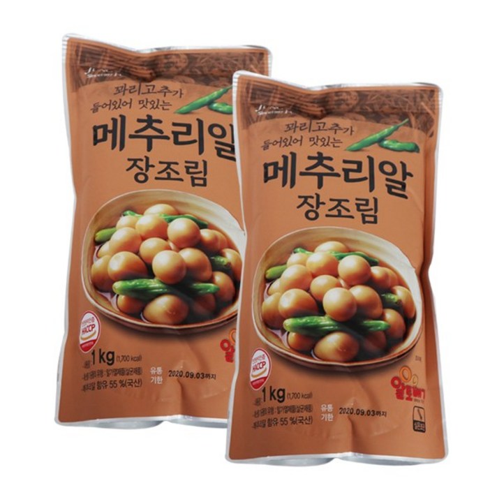 정원식품 메추리알장조림1kg 3개 꽈리고추가들어있는, 1kg