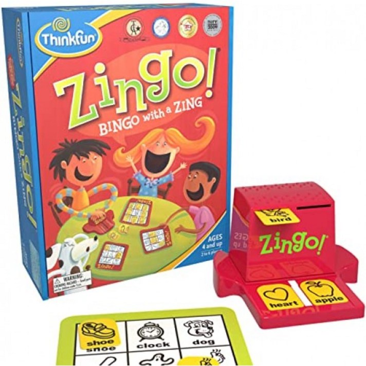 ThinkFun Zingo Bingo Award Winning Pre-Readers and Early Readers Age 4 이상-소년 소녀와 부모를위한 가장 인기있는 보드 게임 중 하나 Amazon 독점 버전