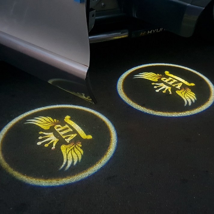 삼에스 자동차 도어라이트 자동차LED 무드등 튜닝용품 실내등, 블랙(2개/세트) / 279