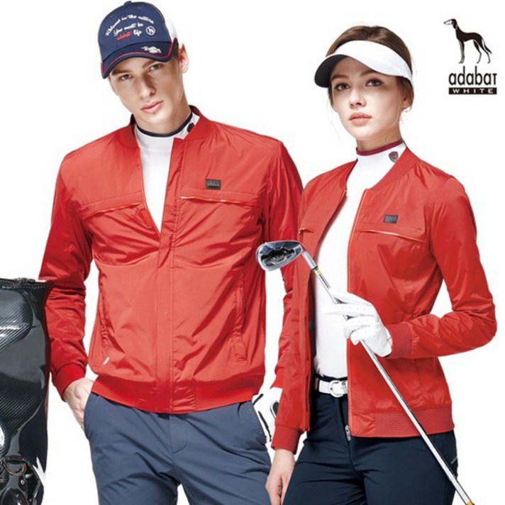 아다바트화이트 바람막이자켓 733 734오렌지 골프자켓