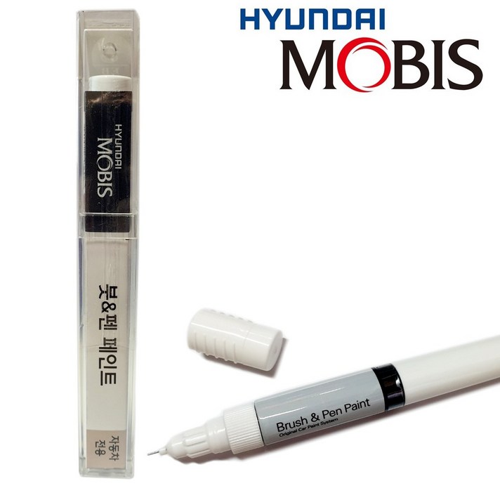 순정품 현대자동차 모비스 정품 붓펜 페인트 - 팰리세이드 더 뉴 그랜져ig hg 아반떼 CN7 소나타 제네시스 G80 G70 GV80 싼타페 DM TM 투싼ix i30, WC9 - 화이트크림 (+펄)