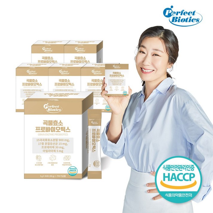 퍼펙트바이오틱스 곡물 효소 프로바이오틱스, 3g, 180개