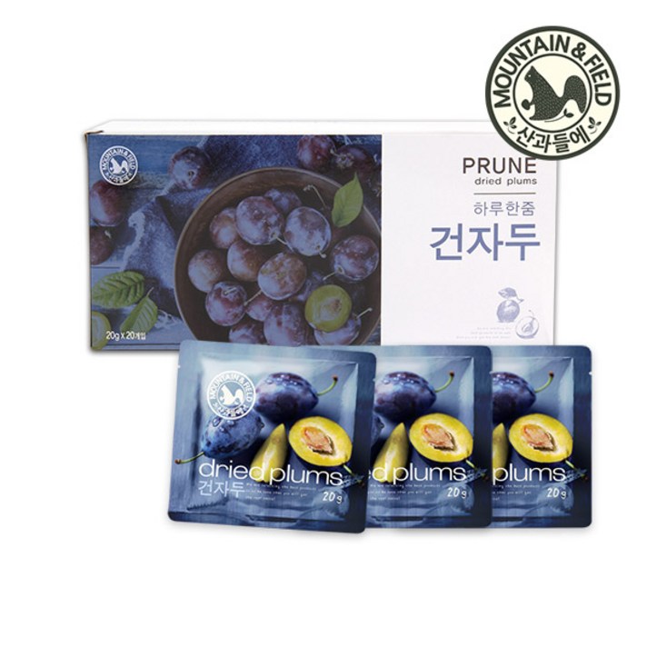 산과들에 하루건자두 20g 20입 세트 푸룬, 1개