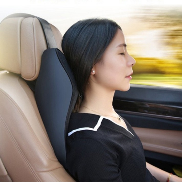 [차덕후] 프리미엄 차량용 목쿠션 1+1 메모리폼 높이조절가능, 1+1 블랙