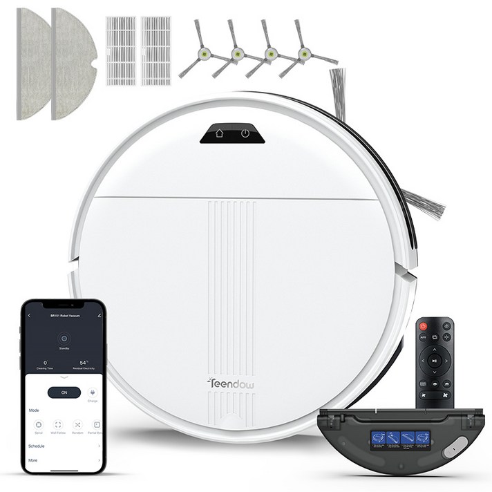 2026년형 틴도우 물걸레 로봇청소기물걸레 패드2필터2사이드 브러시41년보증 T12S