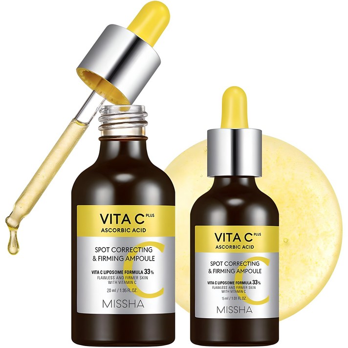 미샤 비타씨플러스 잡티씨 탄력앰플 20ml  15ml, 1세트