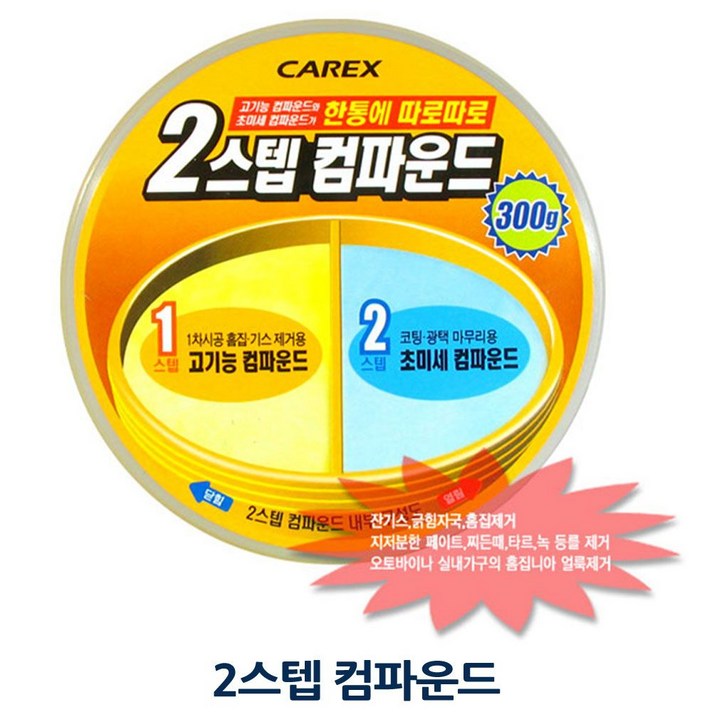 GKW4A5F10 흡집 코팅 컴파운드 차량용 제거 잔 자동차도장 용 얼룩 마무리 기스 광택 2스텝