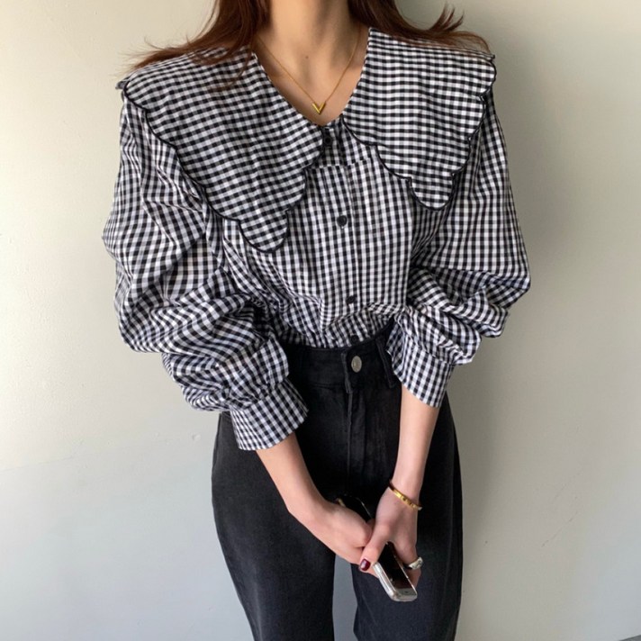 플루디 / 로웰 웨이브 빅카라 블라우스