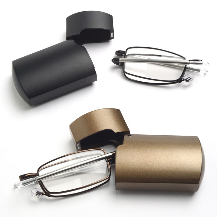 [무도수안경]안테나형돋보기 접경 접히는안경 3단접이식 실버용품 특이한안경 실버안경 노안안경 시력보호 안경태 휴대용돋보기, 브라운