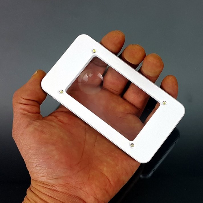 아이폰타입 휴대용돋보기 확대경 LED돋보기 g188, 1개