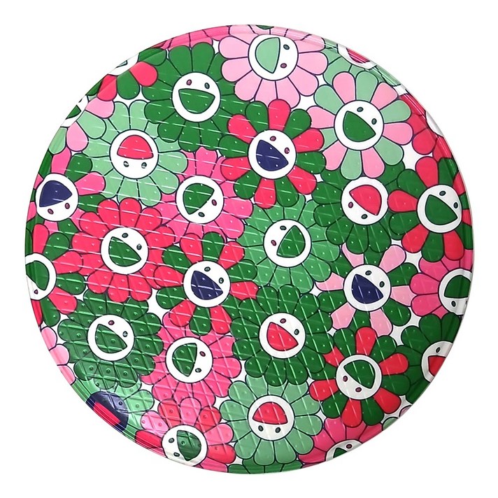 토탈하우스 해피플라워 사우나방석 원형 M 양면 사우나매트 국산제조 캠핑방석 목욕방석 원형방석