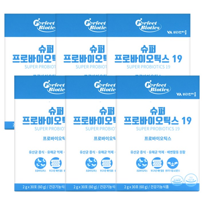 비타민마을 장건강 유산균 슈퍼 프로바이오틱스 19 6박스, 1/해당없음