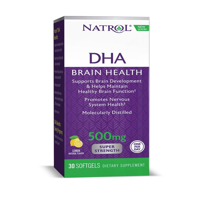 나트롤 DHA 500 슈퍼 스트렝스 브레인 서포트 500mg 소프트젤, 30개입, 1개