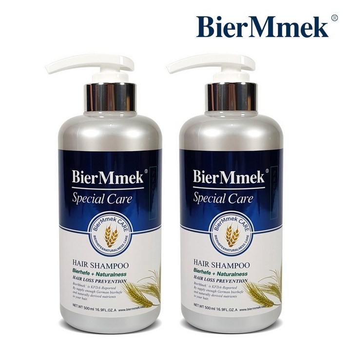 비어멕 식약처인정 독일천연맥주효모 프리미엄 탈모샴푸& 트리트먼트 500ml 탈모샴푸, 3.출시이벤트특가 비어멕 탈모샴푸 X 2