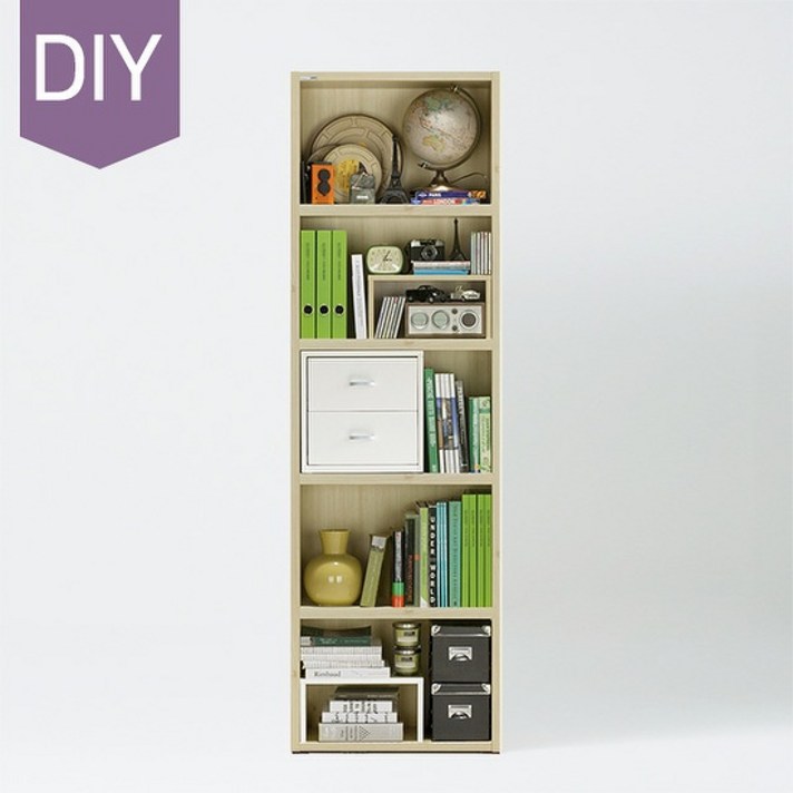 한샘 샘 책장 5단 65cm DIY(컬러 택1), 색상:크림화이트(A)