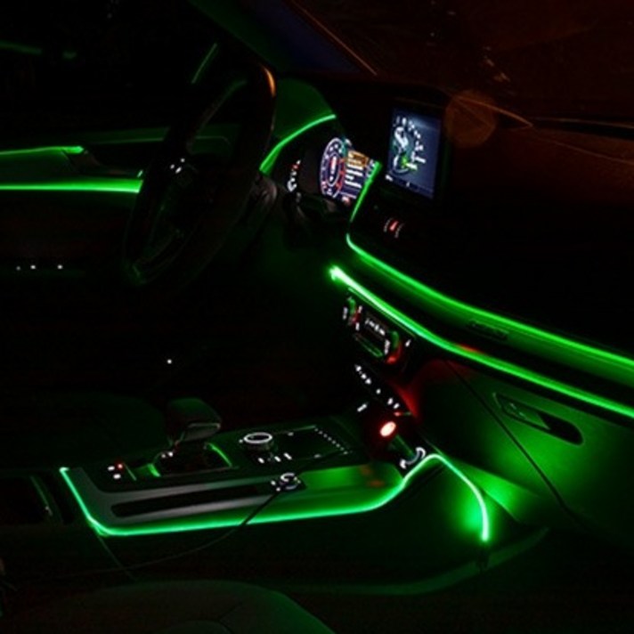 NEW 앰비언트 무드등 신형 EL와이어 광섬유 실내등 LED 무소음, 그린1M세트