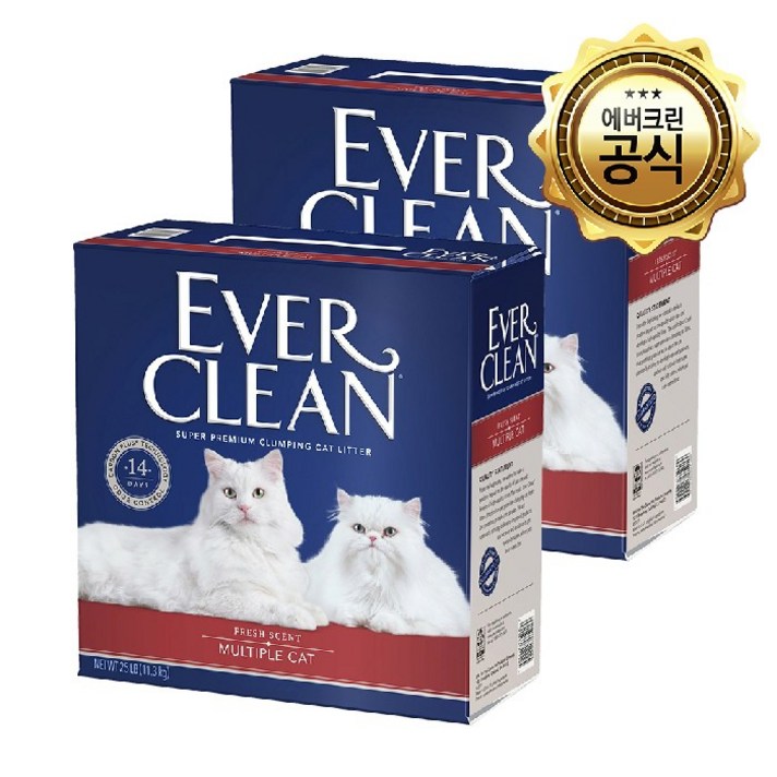 에버크린 멀티플캣 고양이 모래 은은한향, 11.3kg, 2개
