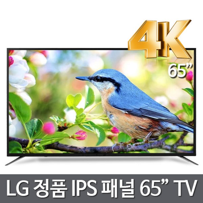 TNMTV 65인치TV 4K UHD LED IPS광각패널 TNM-6500U LG정품디스플레이 한정특가, 방문설치, 스탠드