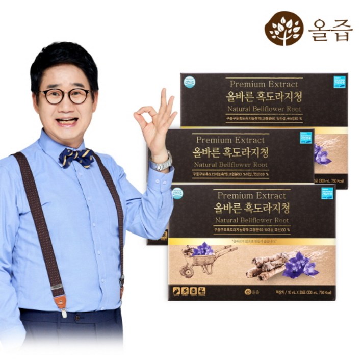 올즙 올바른 흑도라지청스틱 30포, 3박스