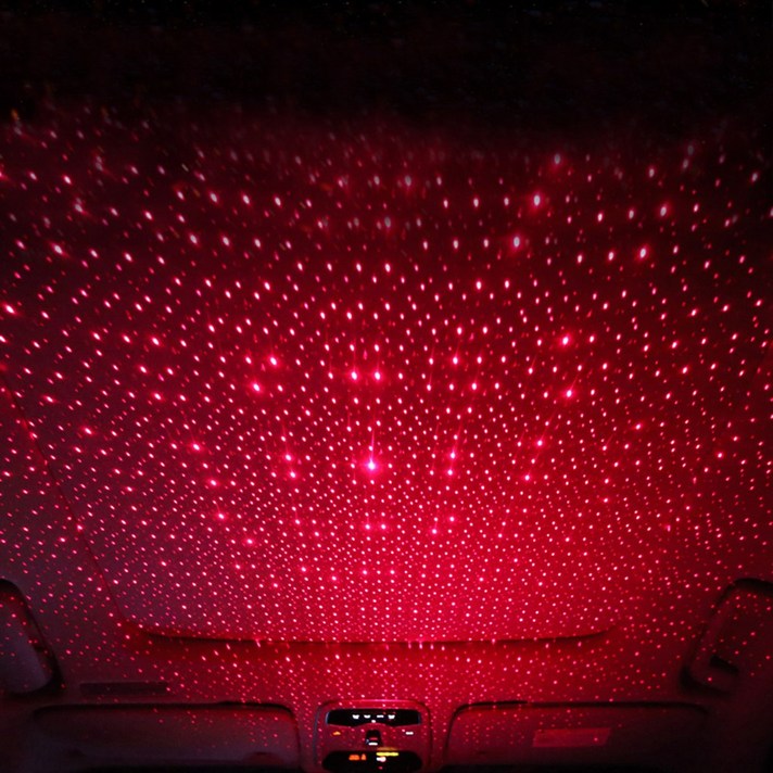 차량은하수무드등 자동차천장무드등 앰비언트 엠비언트라이트, 레드컬러+시가잭