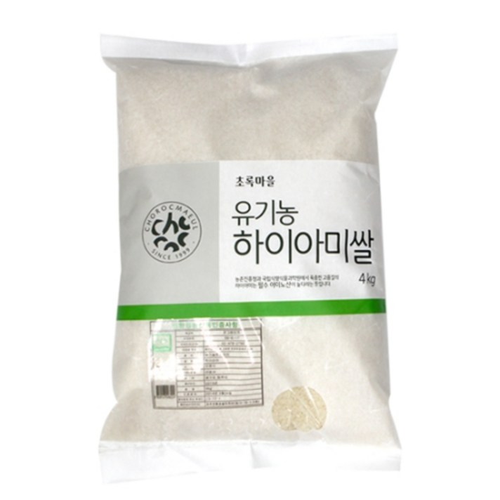 초록마을 유기농하이아미쌀(4kg), 1개
