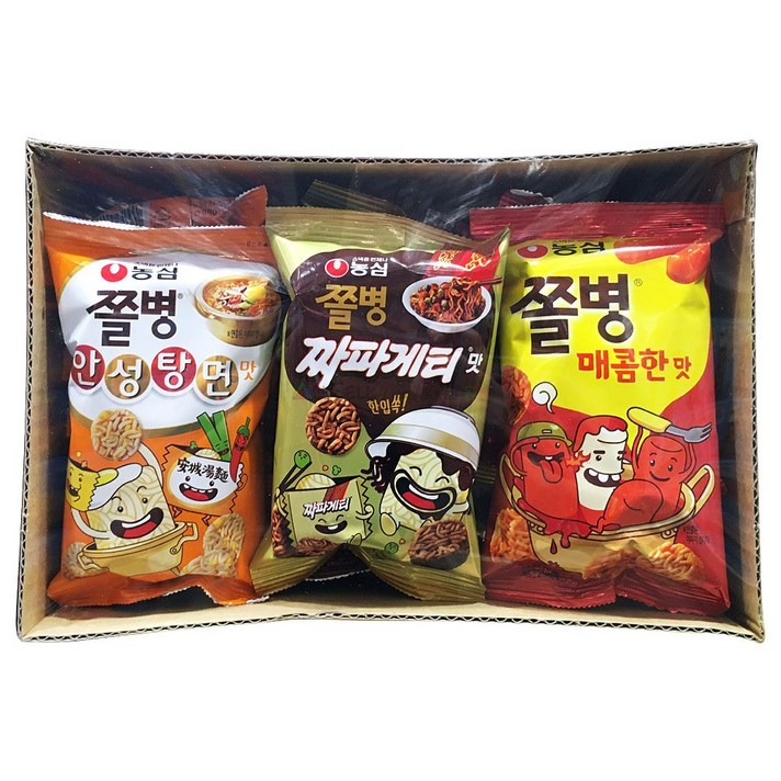 농심 쫄병스낵 모음 3종 15봉 1180g 쫄병부대 라면과자, 1.2kg, 1박스
