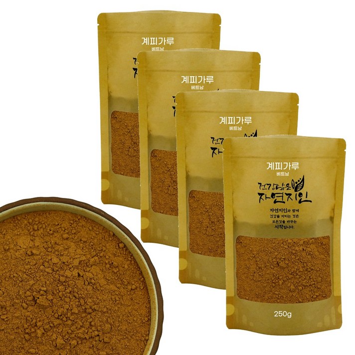 자연지인 계피가루 250g 계피분말 시나몬가루 한차, 4팩, 250