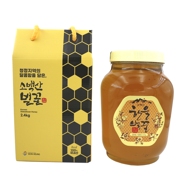한울벌꿀 소백산 국내산 잡화꿀 새해선물 명절선물 무료배송, 옵션1 : 노란색박스, 1개