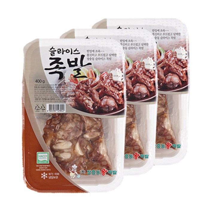 장충동왕족발 슬라이스족발 400gx3세트, 3개, 400g