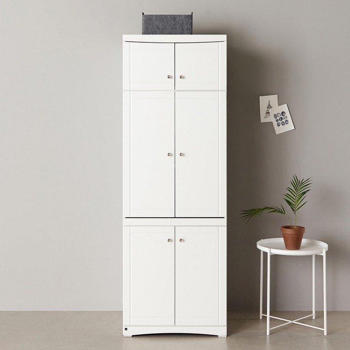 리센트 더 깔끔한 롱스 광파오븐 완전수납 전자렌지대, 화이트