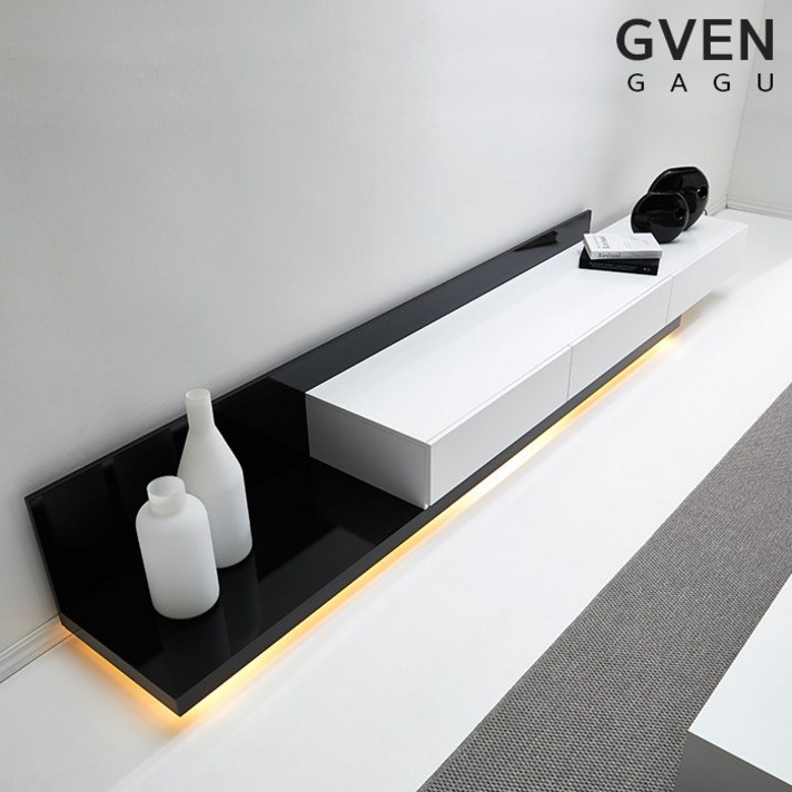 GVEN 지벤 노르마니 LED 익스텐션 모던 거실장 서랍/수납장>>TV장/거실장, 블랙화이트”>		</div>
<div class=