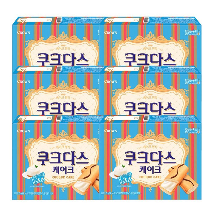 쿠크다스 케이크, 70g, 6개