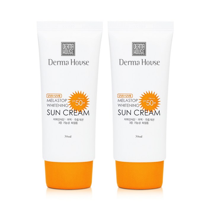 더마하우스 멜라스톱 화이트닝 썬크림 2개 SPF50+++(미백 주름개선 자외선차단) /미백+주름개선+자외선차단, 50ml