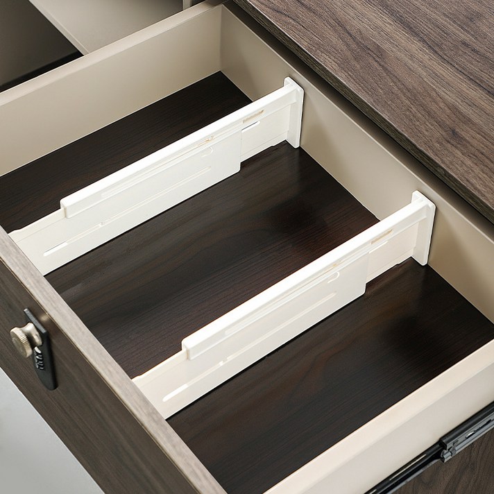 일상포인트 강력고정 길이조절 서랍 칸막이, 6개, 화이트