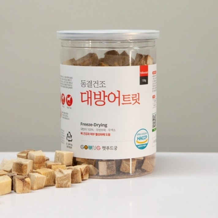 펫푸드궁 대용량 대방어 트릿 130g, 단품