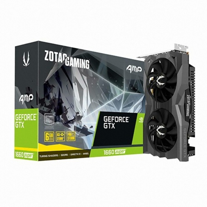 ZOTAC GAMING 지포스 GTX 1660 SUPER AMP D6 6GB 백플레이트 그래픽카드, GTX 1660 AMP BP