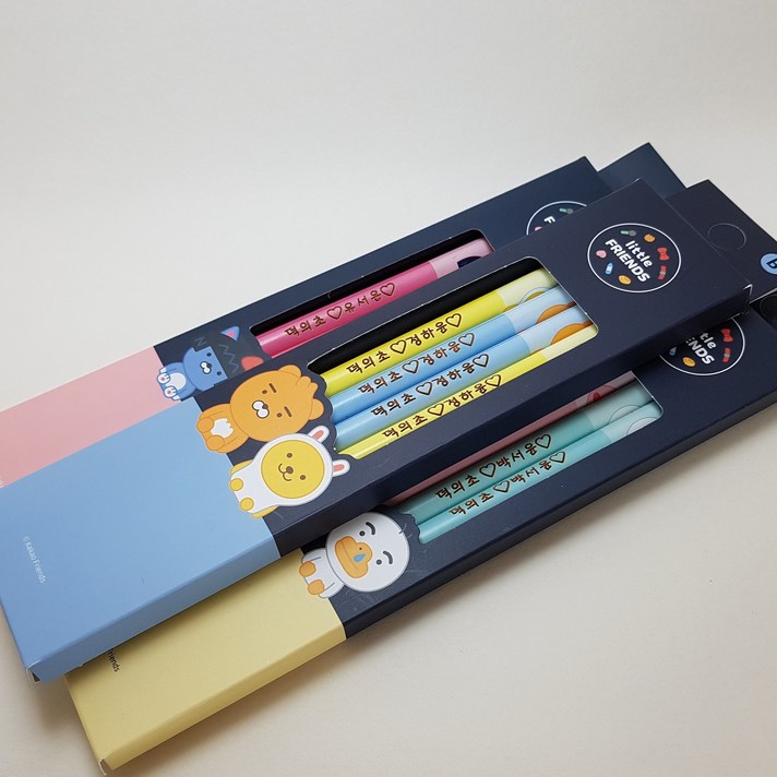 카카오프렌즈 네임연필 연필, 1개, 2.어피치&튜브(4개입.B)
