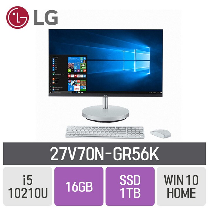 LG 일체형PC 27V70N-GR56K, RAM 16GB + SSD 1TB