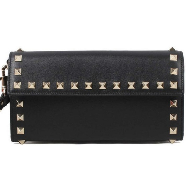 Valentino Garavani Rockstud Strap Long Flap Wallet PW2P0225 BOL 0NO