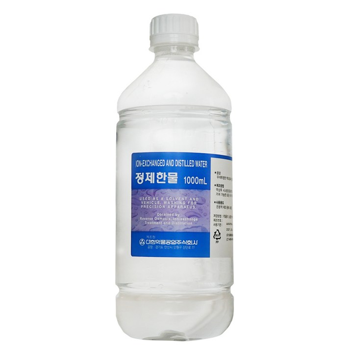 대한약품 정제한물 정제수, 1병, 1000ml