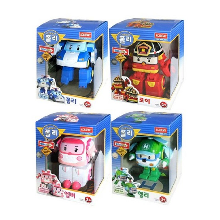로보카폴리 변신로봇 폴리/로이/엠버/헬리 4종1택, 폴리