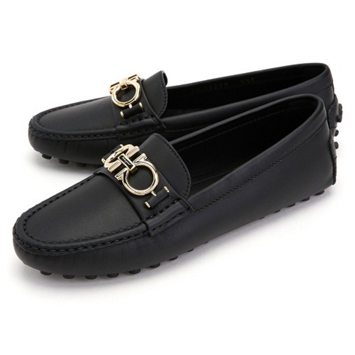페라가모 [페라가모] 간치니 BERRA 1CM NERO 0693761 여자 드라이빙 슈즈