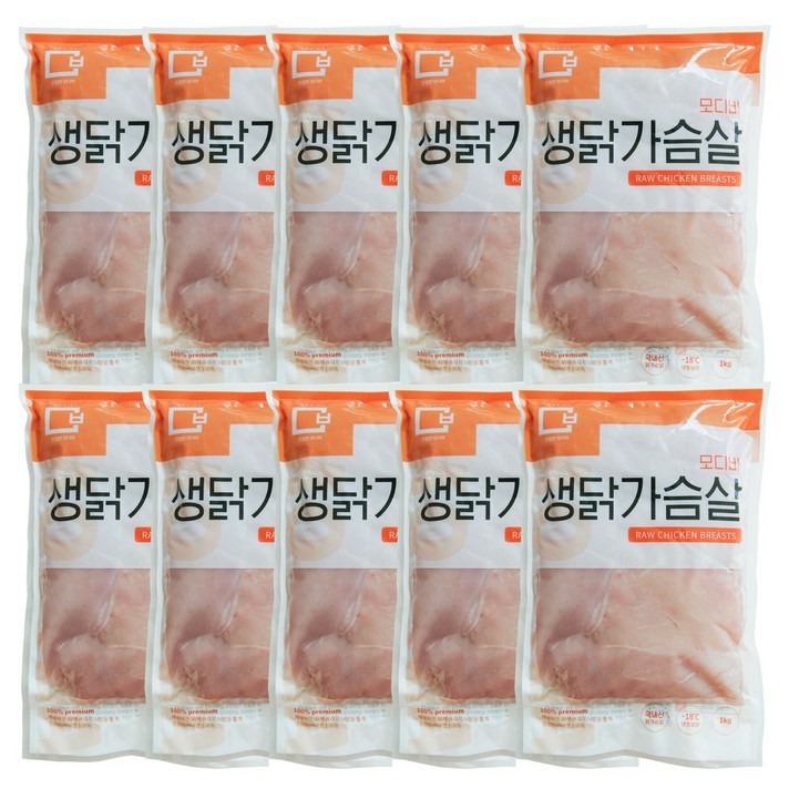 모디바 국내산 냉동 닭가슴살 10KG (1kgX10Pack), 1, 01. 닭가슴살 1KgX10팩