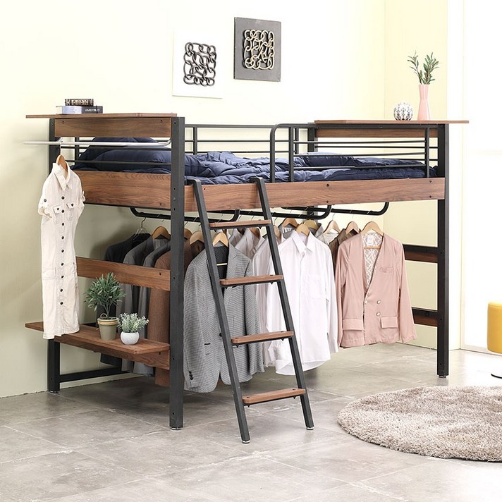 오키멧 북카페W 좌식 벙커침대 (수퍼싱글), 화이트(매트제외)