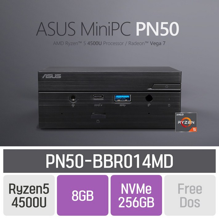 ASUS PN50-BBR014MD, 8GB + 256GB, PN50-BBR014MD(4500U)