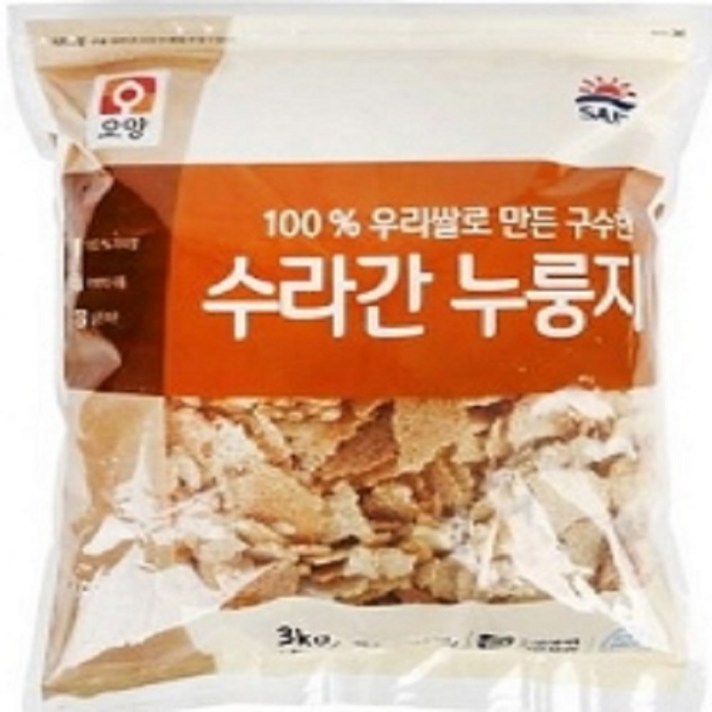 사조오양 수라간 누룽지 3kg 국산쌀 100%, 1개