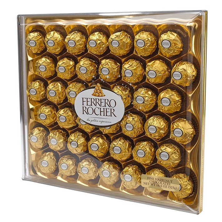 Ferrero Rocher Fine Hazelnut Milk Chocolate 18.5oz 페레로 로쉐 파인 헤이즐넛 밀크 초콜릿 42개입 525g, 1개