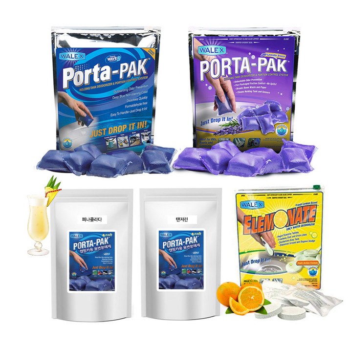 헬로우캠핑 포타팩 용변분해제 캠핑카 변기약 카라반 PORTA-PAK 아쿠아팩 포터팩, 포타팩_익스_15개팩(블루)