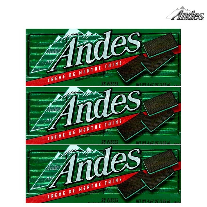 Andes 앤디스 크림 데 민트 초콜릿 132g 3팩